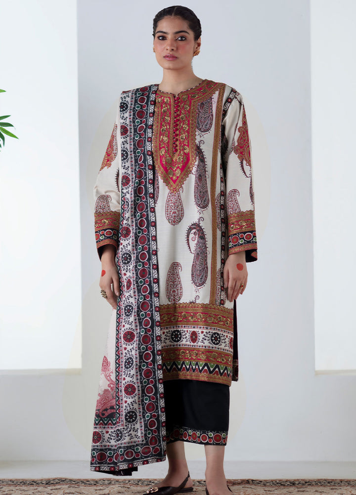 Noore by Freesia Unstitched Khaddar Embroidered Suits 3 Piece FRE25NW FSU-5678 Zohal - Winter Collection