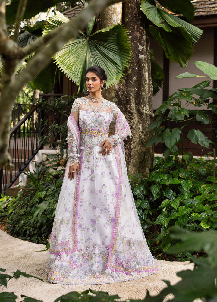 Saira Rizwan Unstitched Net Embroidered Suits 3 Piece SR25UF SRF25-05 Elina - Festive Collection