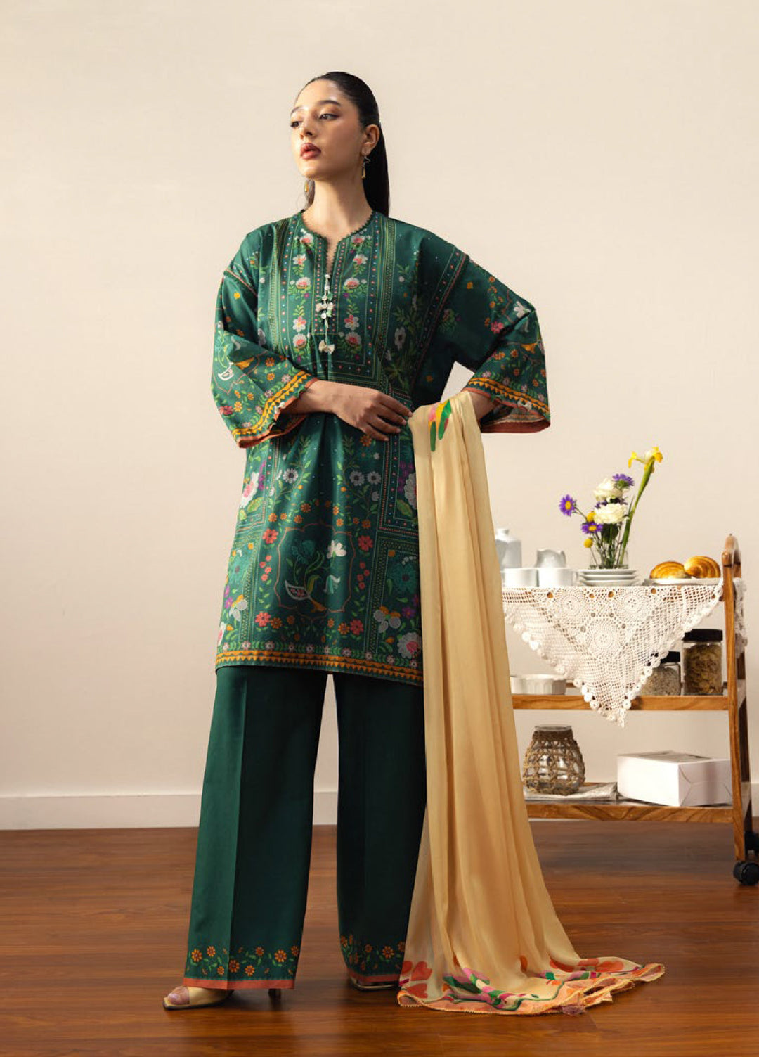 Coco by Zara Shahjahan Unstitched Printed Lawn 3 Piece Suit CZS26ULV TAKARA-7B - Summer Collection