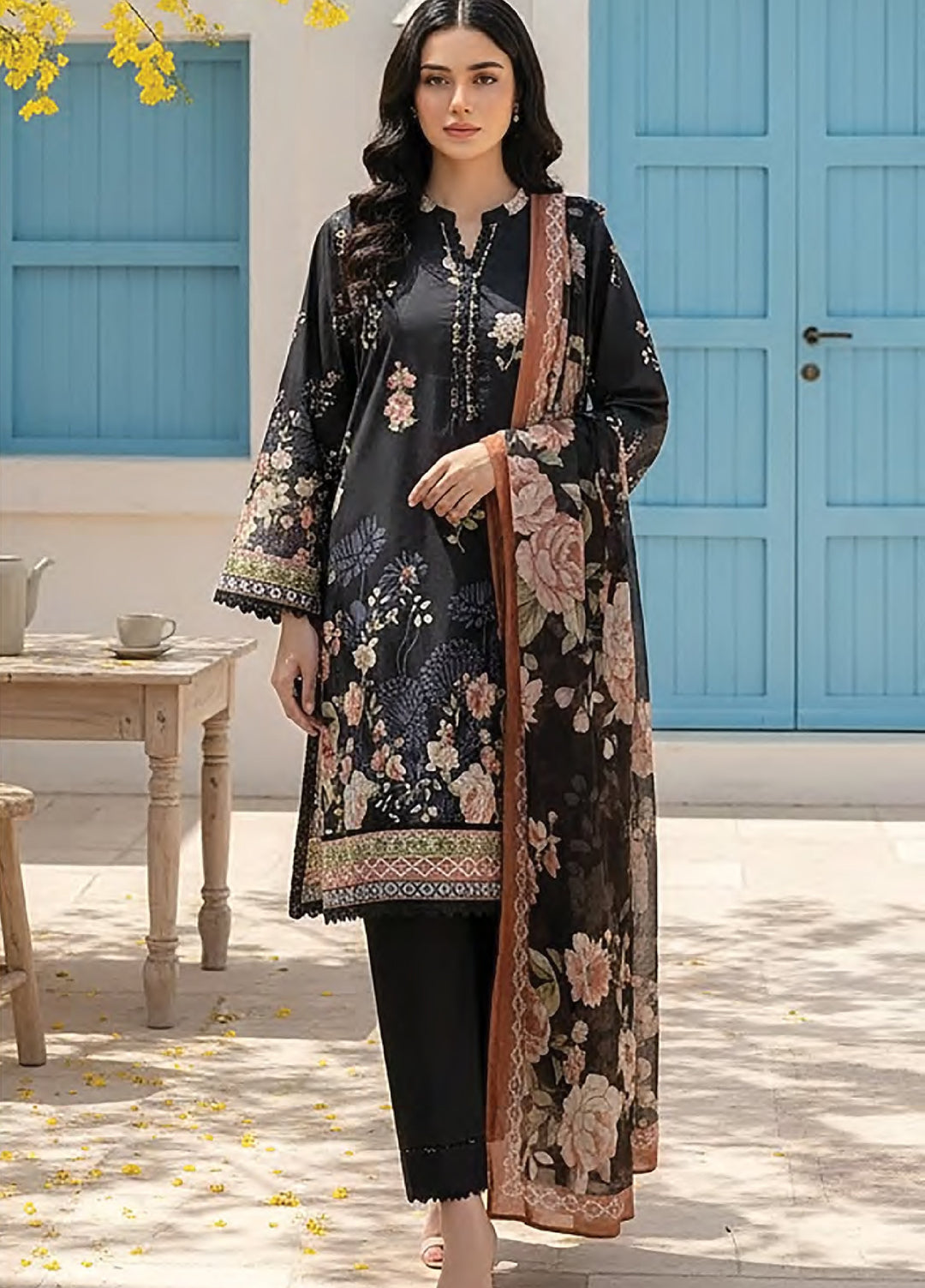 Summer Prints by Lakhany Unstitched Printed Lawn 3 Piece Suit LSM26USP LG-SG-0087 - Summer Collection