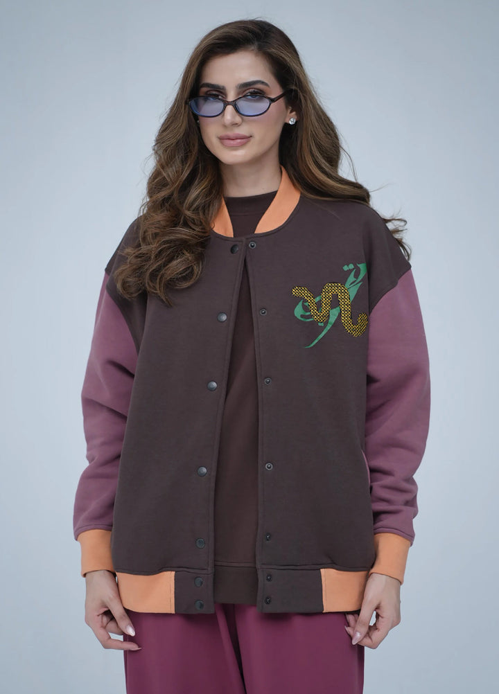 Movement Unisex Western 1 Piece Printed Fleece Mosaic Varsity Jacket - Winter Collection