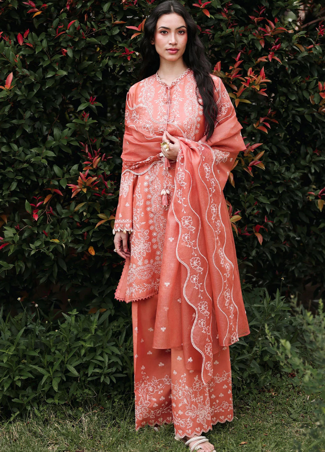 Cross Stitch Unstitched Embroidered Lawn 3 Piece Suit CS26ULE Amber Mist - Eid Collection