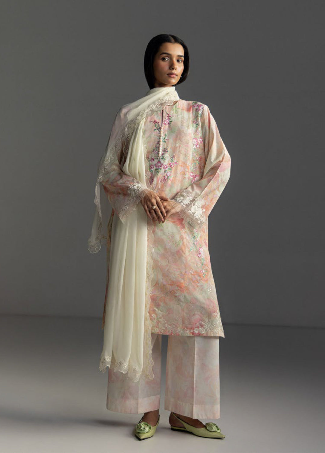 Coco by Zara Shahjahan Unstitched Embroidered Lawn 3 Piece Suit CZS26UL AIRA-6B - Summer Collection