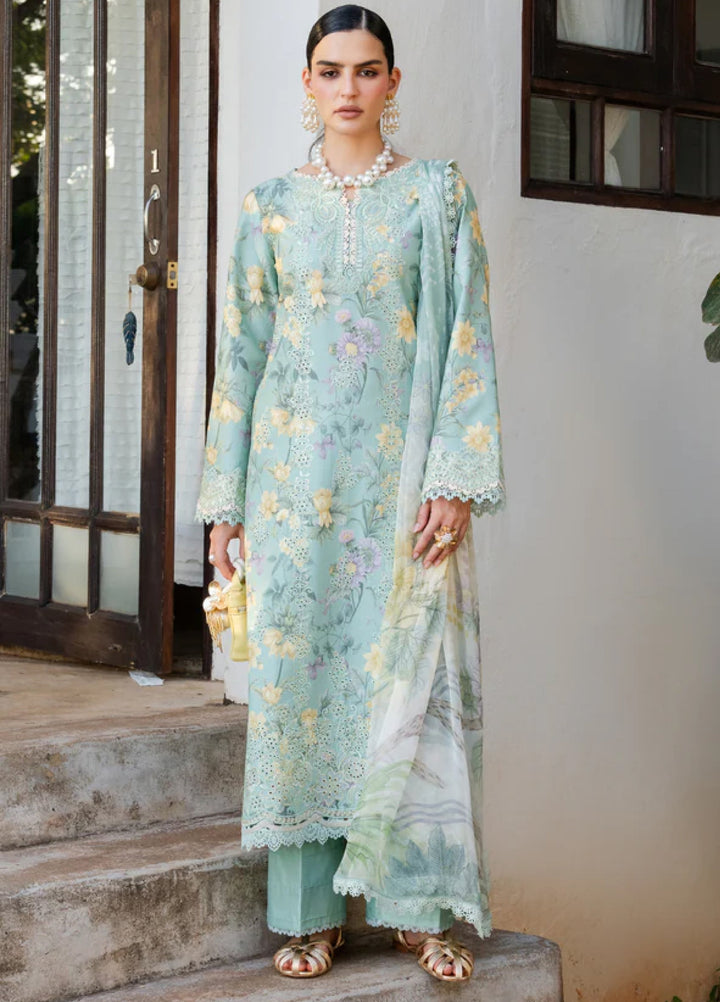 Shezlin Chikankari by Aabyaan Unstitched Embroidered Lawn 3 Piece Suit ABY26USC AZ-03 TIVARA - Summer Collection