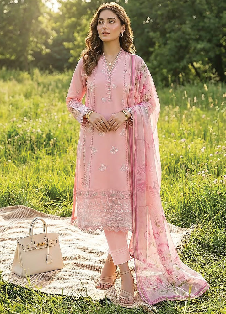 Essentials by Lakhany Unstitched Embroidered Lawn 3 Piece Suit LSM26UE LG-RK-0045 - Summer Collection