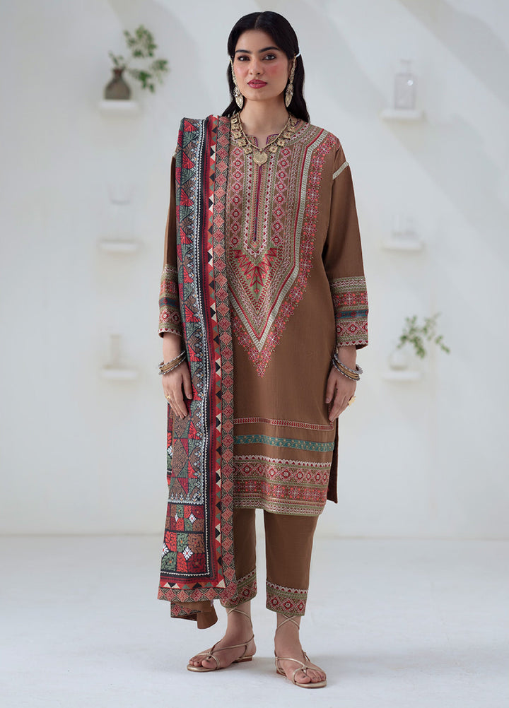 Noore by Freesia Unstitched Khaddar Embroidered Suits 3 Piece FRE25NW FSU-5674 Ghuncha - Winter Collection