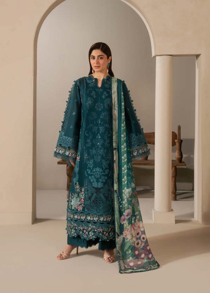 E-Craft by Elaf Unstitched Printed Lawn 3 Piece Suit EHC-2A Moss - Casual Collection