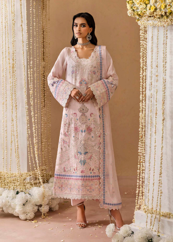 Shehrzadi by Emaan Adeel Unstitched Embroidered Chiffon 3 peice EA25SC Gulrez - Formals Collection