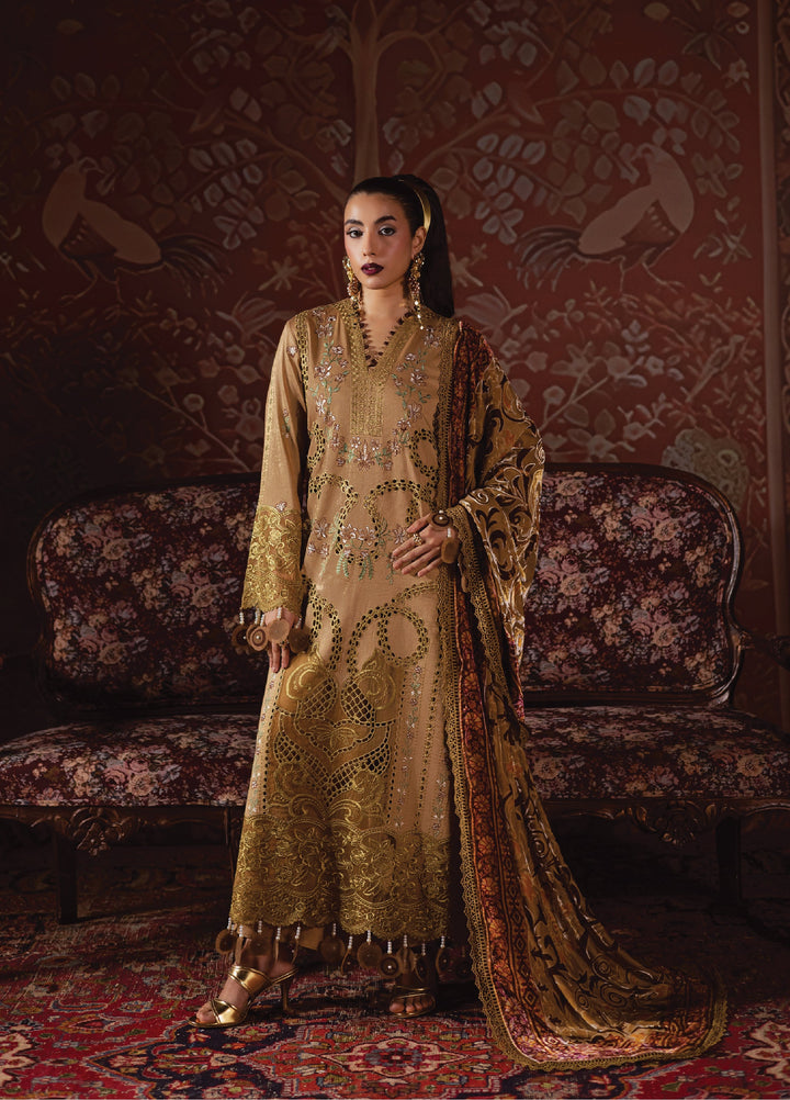 Amelia by Mahnur Unstitched Luxury Cotrai Embroidered 3 Piece Suits MN25AL AM-006 - Winter Collection