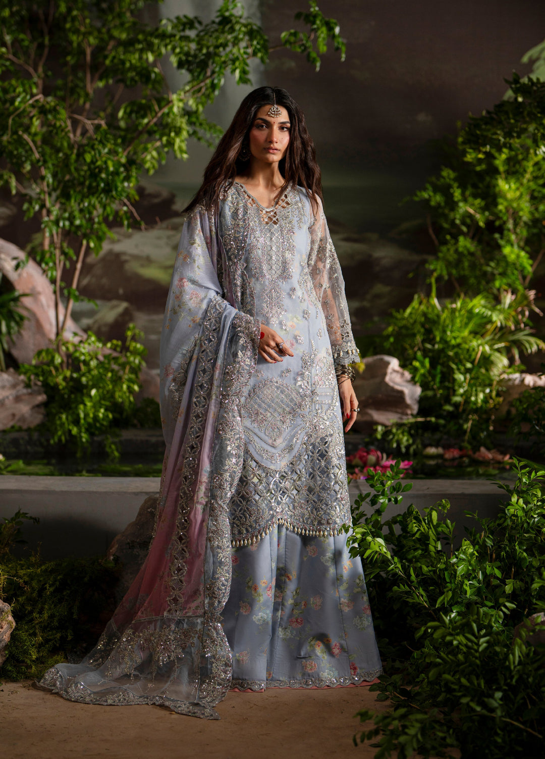 Dastan E Ishq by Ajr Festive Embroidered Unstitched Net 3 Piece Suits AJR25DI D-6 Mahjabeen - Formals Collection