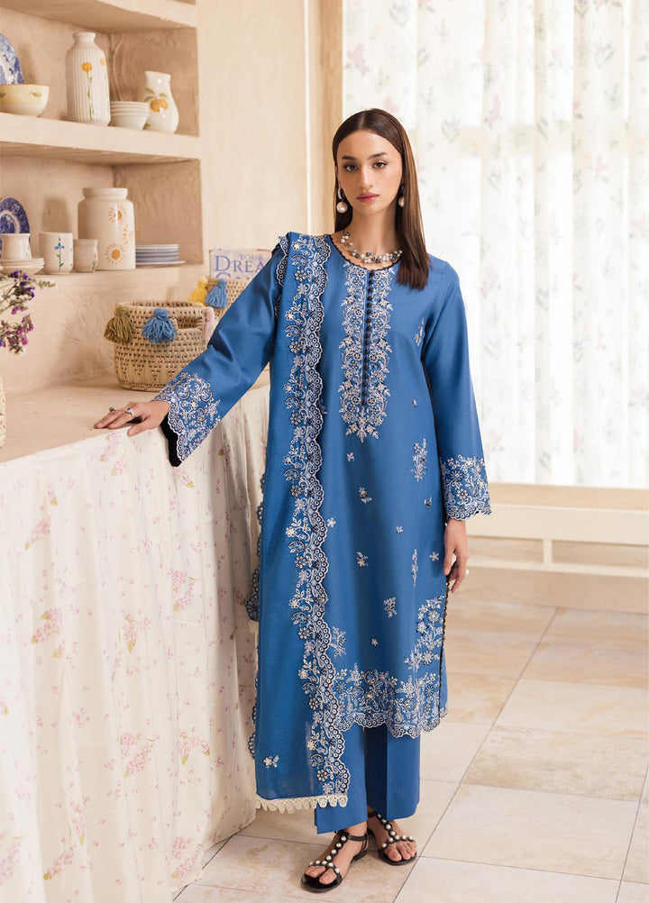 Nissa by Rajbari Unstitched Chikankari Embroidered Lawn 3 Piece Suit RB26UNCL D-7 - Summer Collection