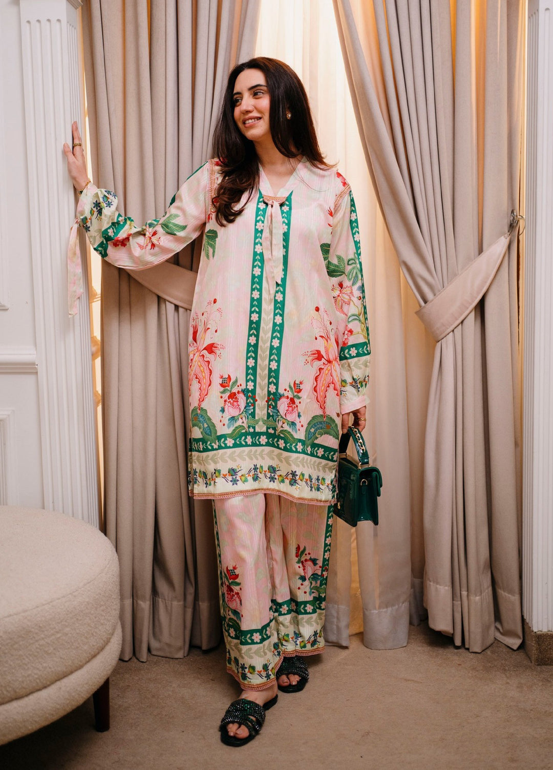 Karashe Women Pret Printed Blended Lawn Co-Ord Sets Blush - Summer Collection