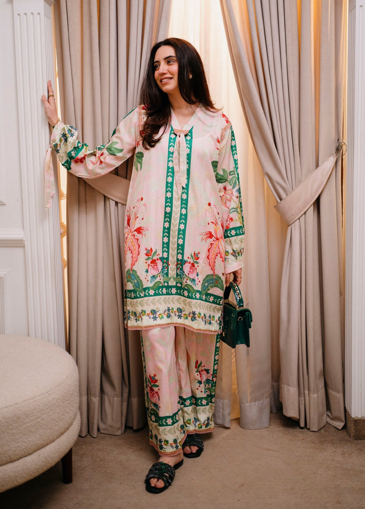 Karashe Women Pret Printed Blended Lawn Co-Ord Sets Blush - Summer Collection