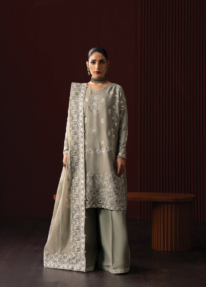 Lady by Aik Atelier Unstitched Tussar Silk Embroidered Suits 3 Piece AIK25L D-06 AIK25L - Festive Collection