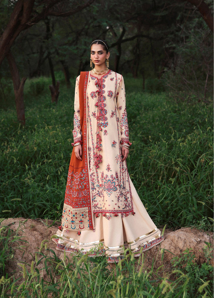 Hussain Rehar Unstitched Karandi Winter Embroidered Suits 3 Piece HRR25K Riva - Winter Collection