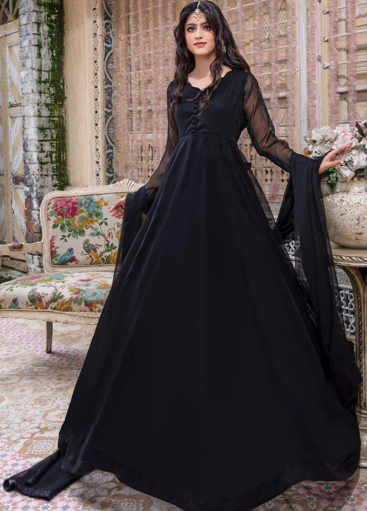Aura by Haniumaimaz RTW Embroidered Chiffon 2 Piece Suit HUM26RCA DIYA - Festive Collection