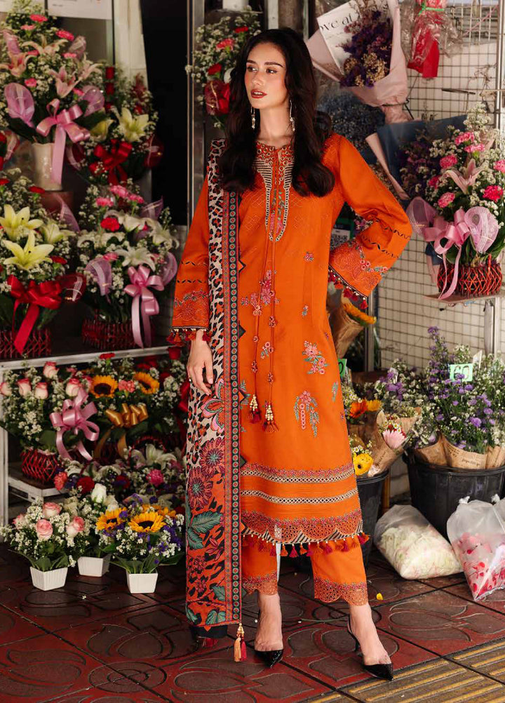 Poshima by Charizma Embroidered Peach Leather Suits Unstitched 3 Piece CZ25PW PSW5-03 - Winter Collection