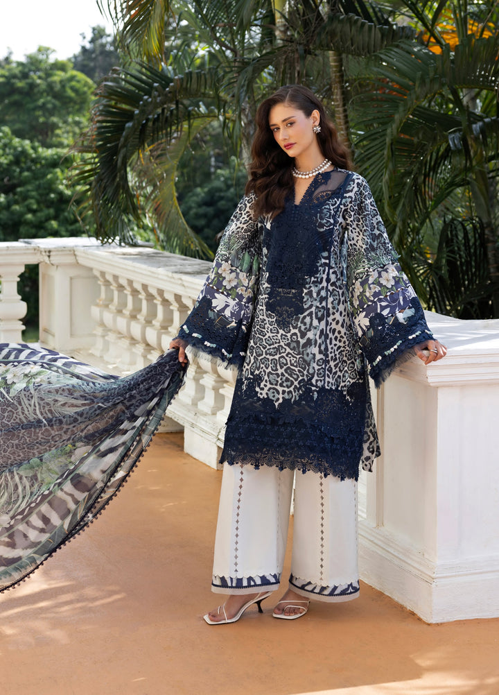 Signature by Elaf Premium Unstitched Embroidered Lawn 3 Piece Suit EL26USP ESA-3B VICTORIAN MUSE - Summer Collection