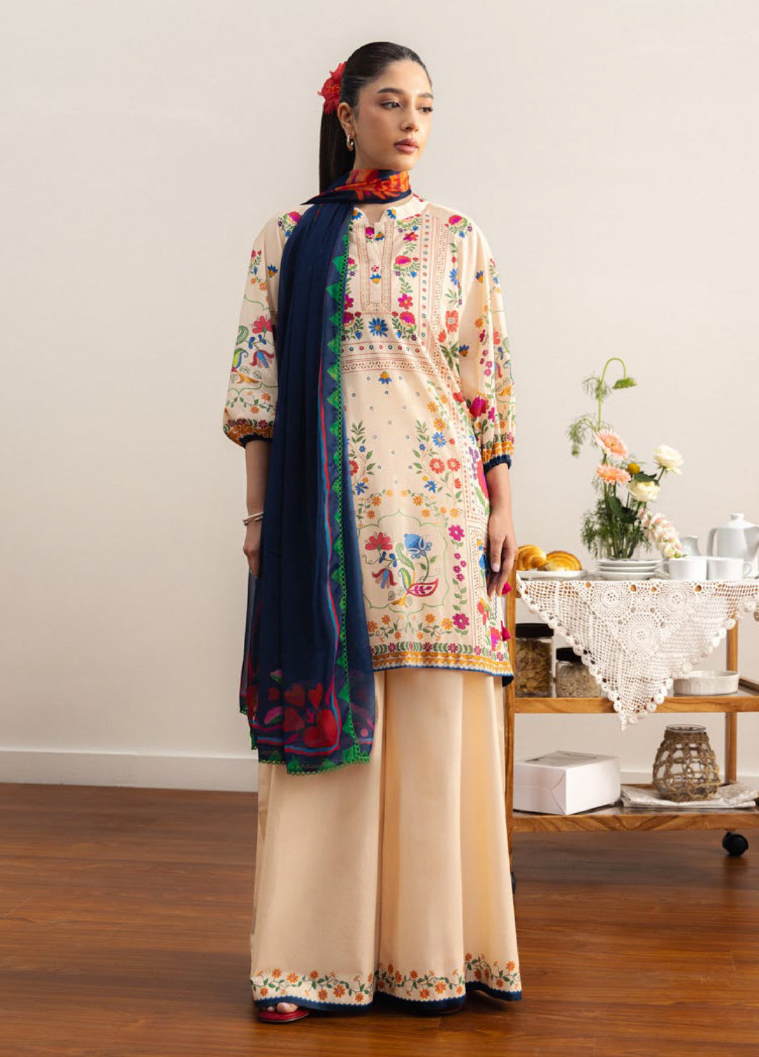 Coco by Zara Shahjahan Unstitched Printed Lawn 3 Piece Suit CZS26ULV TAKARA-7A - Summer Collection