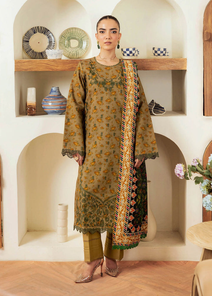 Nissa Floral Symphony by Rajbari Embroidered Marina Suits Unstitched 3 Piece RB25NM D-05 - Winter Collection