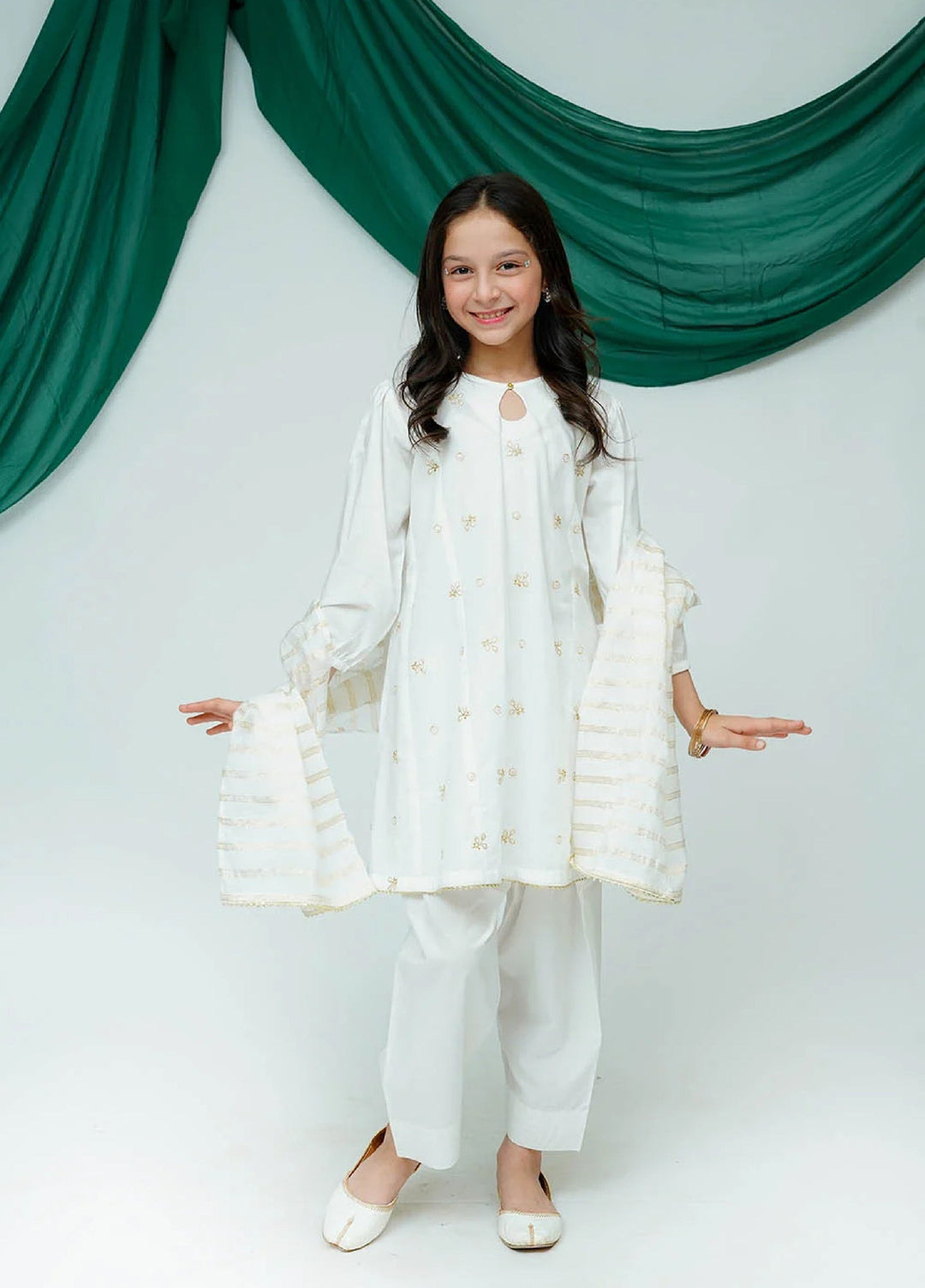 Senorita Girls RTW Solids Cotton 3 Piece Suit KAD-03508 - Casual Collection