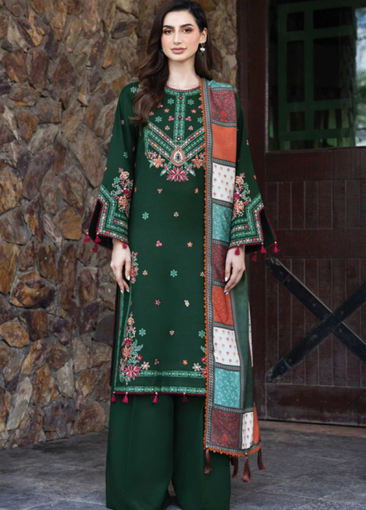 Eminence by Farasha Embroidered Khaddar Suits Unstitched 3 Piece FSH25FW D-07 Daisywink - Winter Collection
