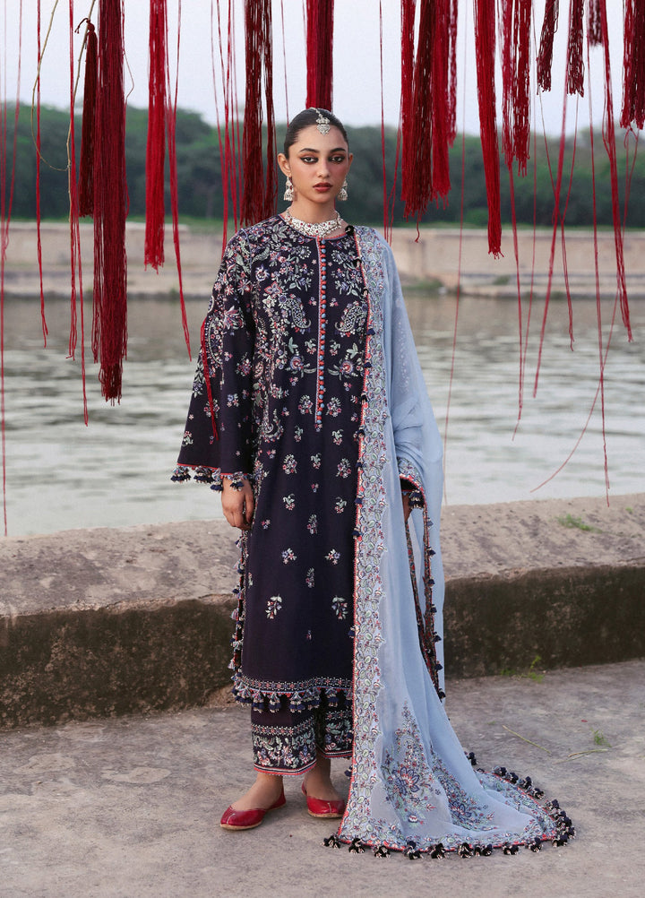 Hussain Rehar Unstitched Karandi Winter Embroidered Suits 3 Piece HRR25K Rouge - Winter Collection