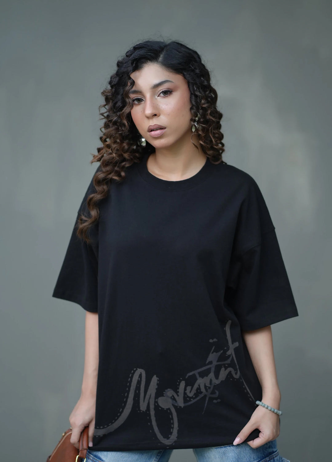 Movement Unisex Western 1 Piece Printed Cotton Noir Botanical Tee - Winter Collection