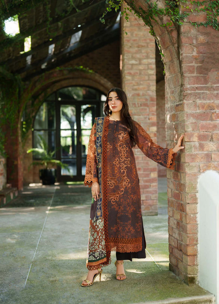 Meraki by Asifa And Nabeel Unstitched Viscose Embroidered Suits 3 Piece AN25MW ANM-07-Forest Calm - Winter Collection