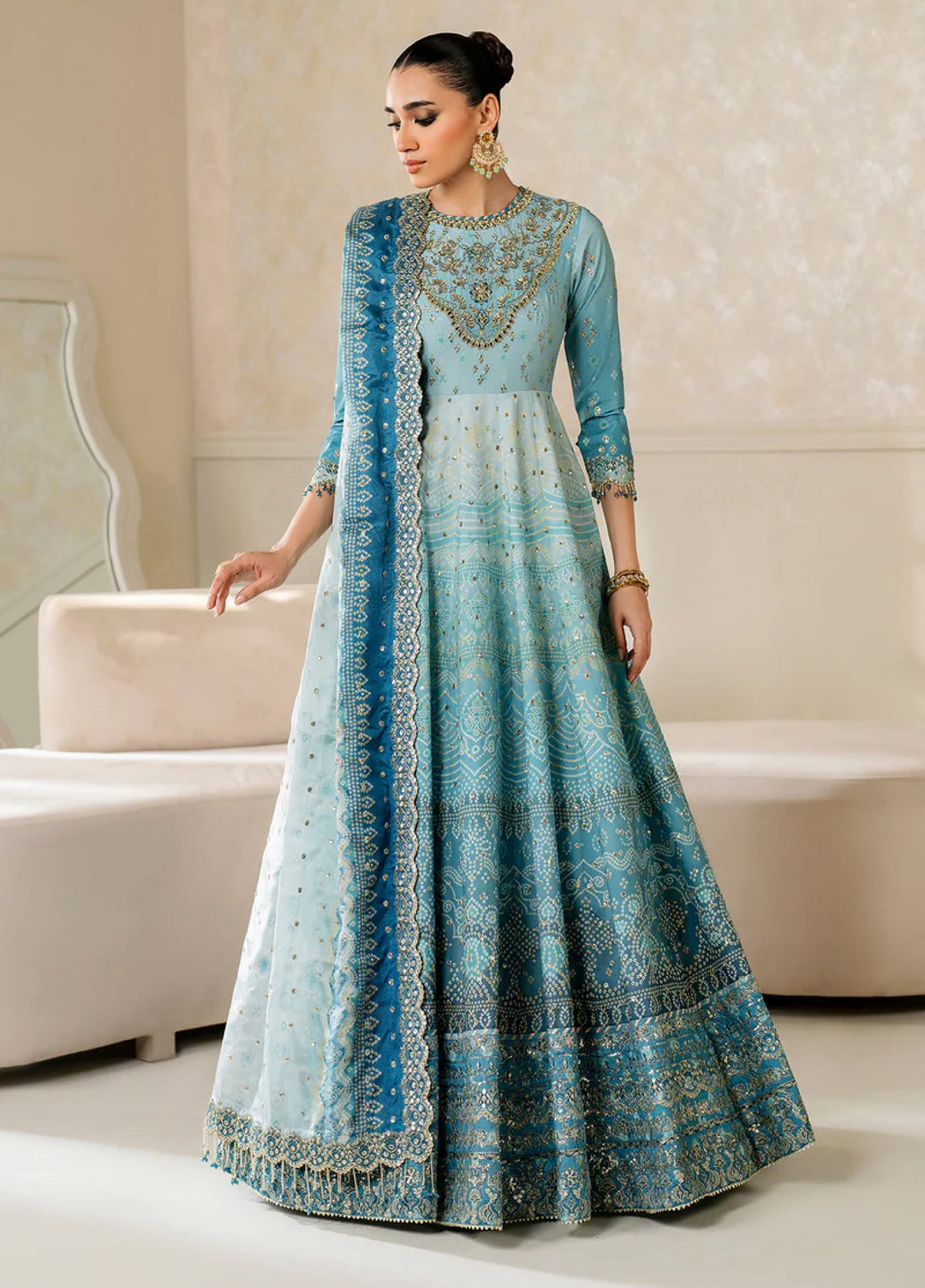 Chantelle by Baroque Unstitched Embroidered Raw Silk 3 Piece Suit BQ26UFC UF-4162 - Festive Collection