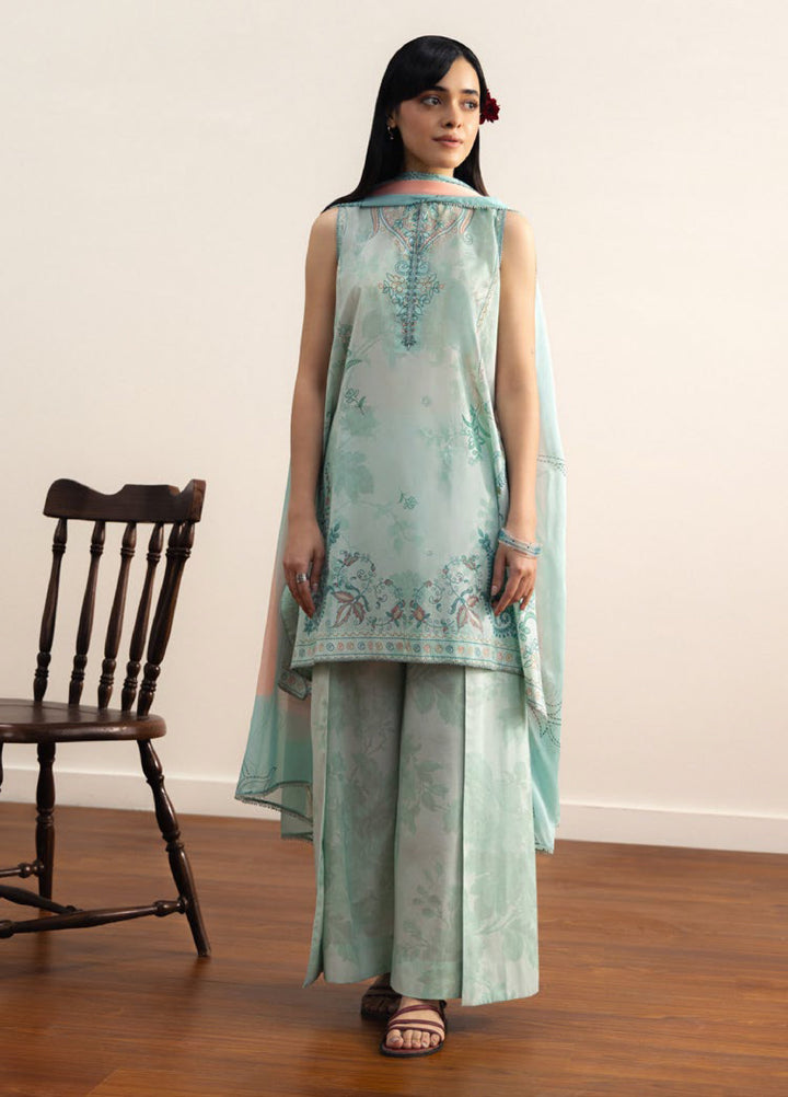 Coco by Zara Shahjahan Unstitched Printed Lawn 3 Piece Suit CZS26ULV SORA-3B - Summer Collection