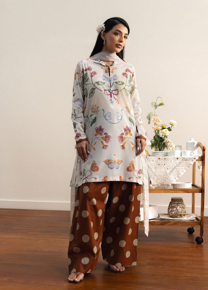 Coco by Zara Shahjahan Unstitched Printed Lawn 3 Piece Suit CZS26ULV YUKI-8A - Summer Collection
