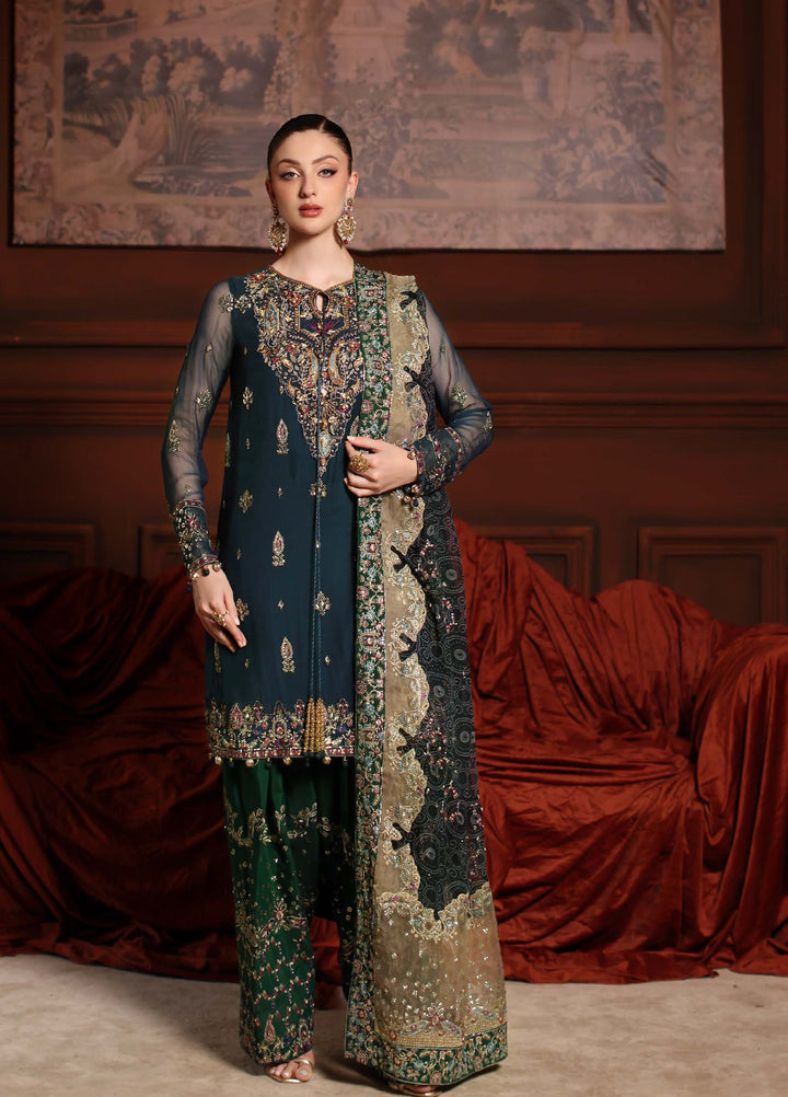 Alfaaz By Nureh Festive Unstitched Chiffon Embroidered 3 Piece Suits NU25AF NL-88 - Festive Collection