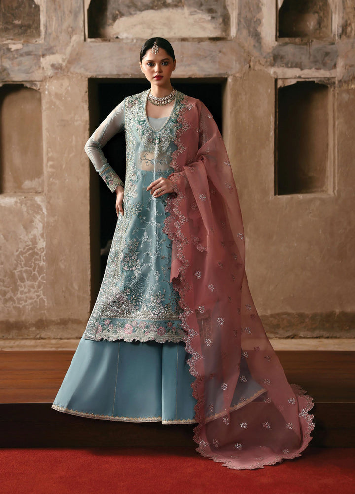 Kaashvi by Ayzel Unstitched Organza Embroidered Suits 3 Piece AAF25KW RAVINA AZW-25-V2-04 - Wedding Collection