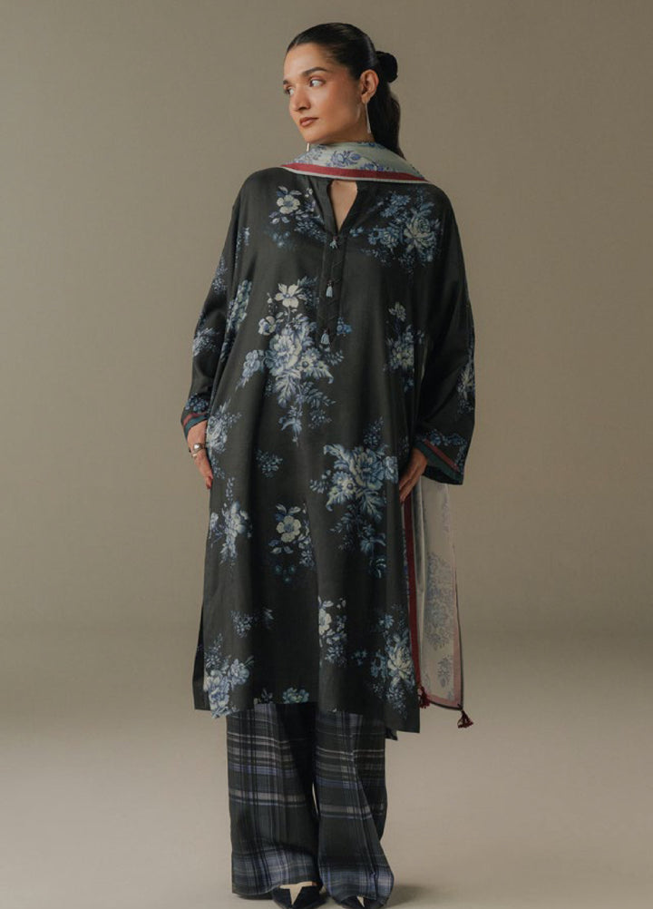 Coco by Zara Shahjahan Prints Unstitched Linen Suits 3 Piece CZS25PW Hushed Ember D-6B - Winter Collection