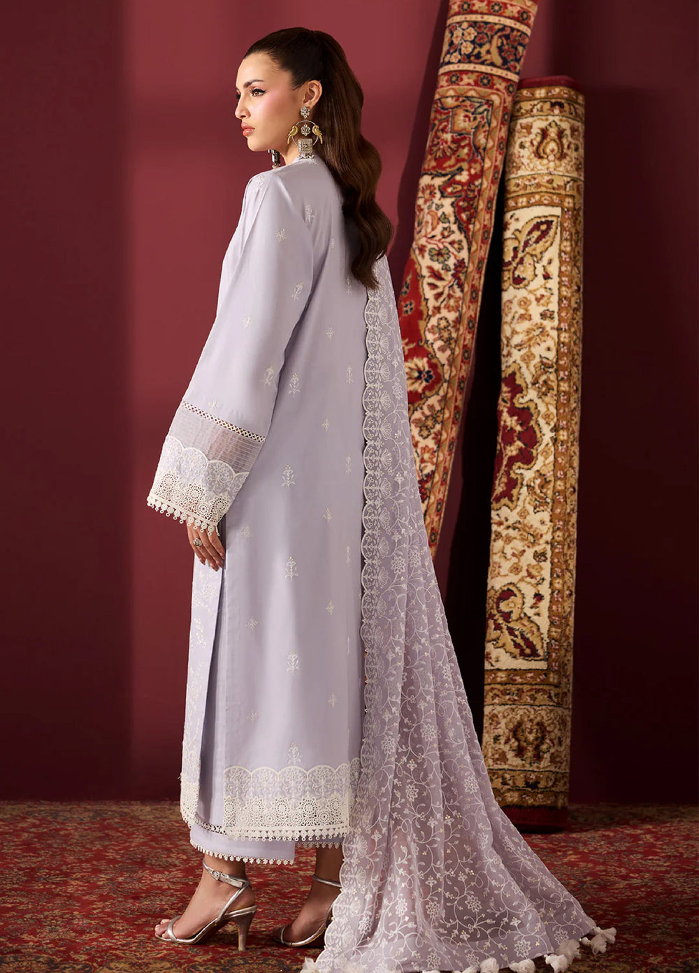 Alizeh Fashion Unstitched Embroidered Lawn 3 Piece Suit AF26ULE AF-EL-7065-FROST - Summer Collection