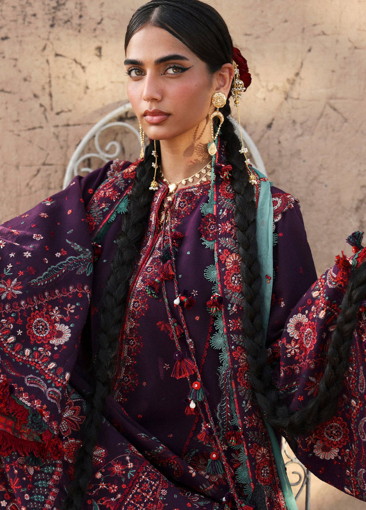 Hussain Rehar Unstitched Karandi Winter Embroidered Suits 3 Piece HRR25K Sultana - Winter Collection