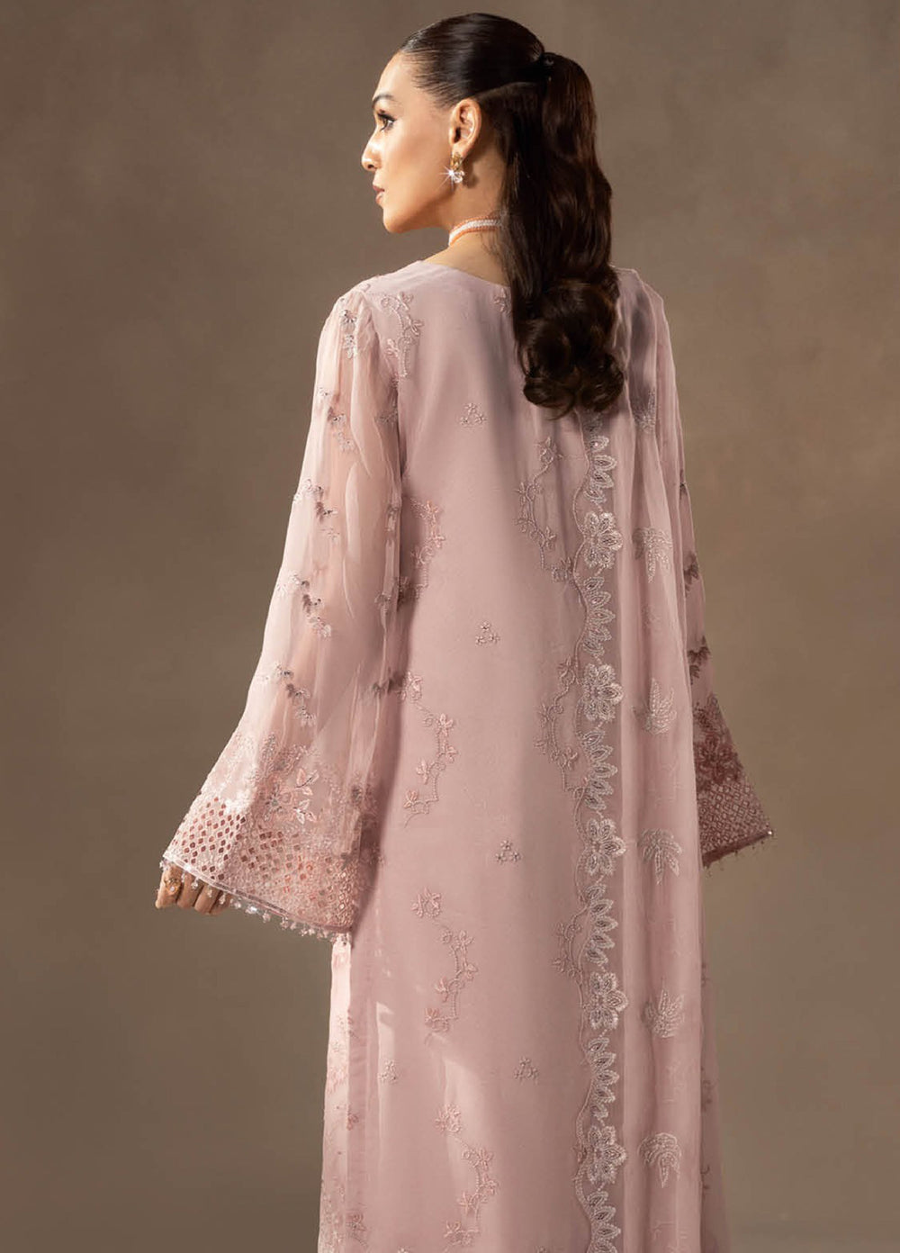 Afsanah by Lavish Premium Unstitched Chiffon Embroidered Suits 3 Piece LV25AC BLUSH PETAL-10 - Festive Collection