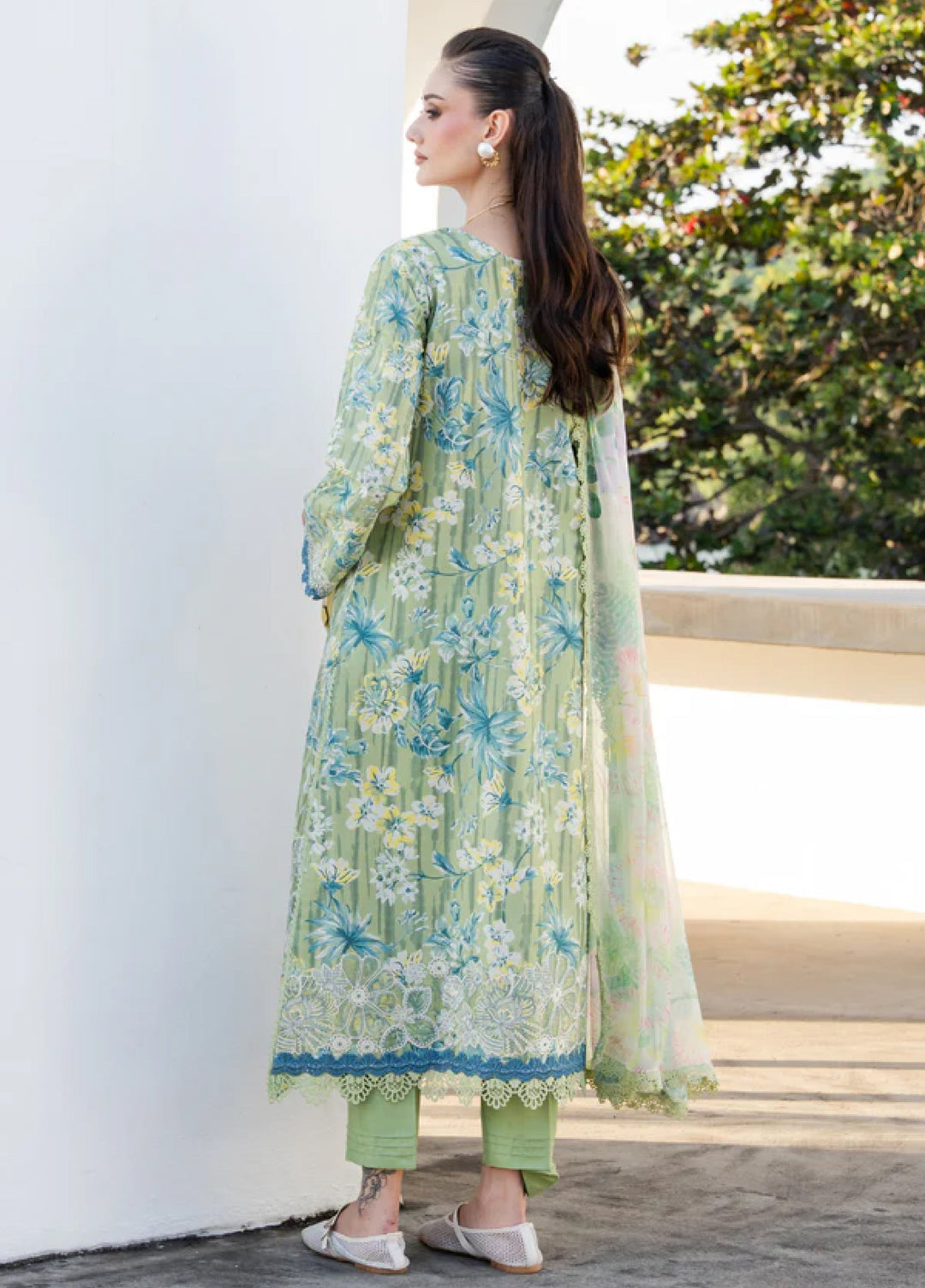 Shezlin Chikankari by Aabyaan Unstitched Embroidered Lawn 3 Piece Suit ABY26USC AZ-12 SOMIYA - Summer Collection