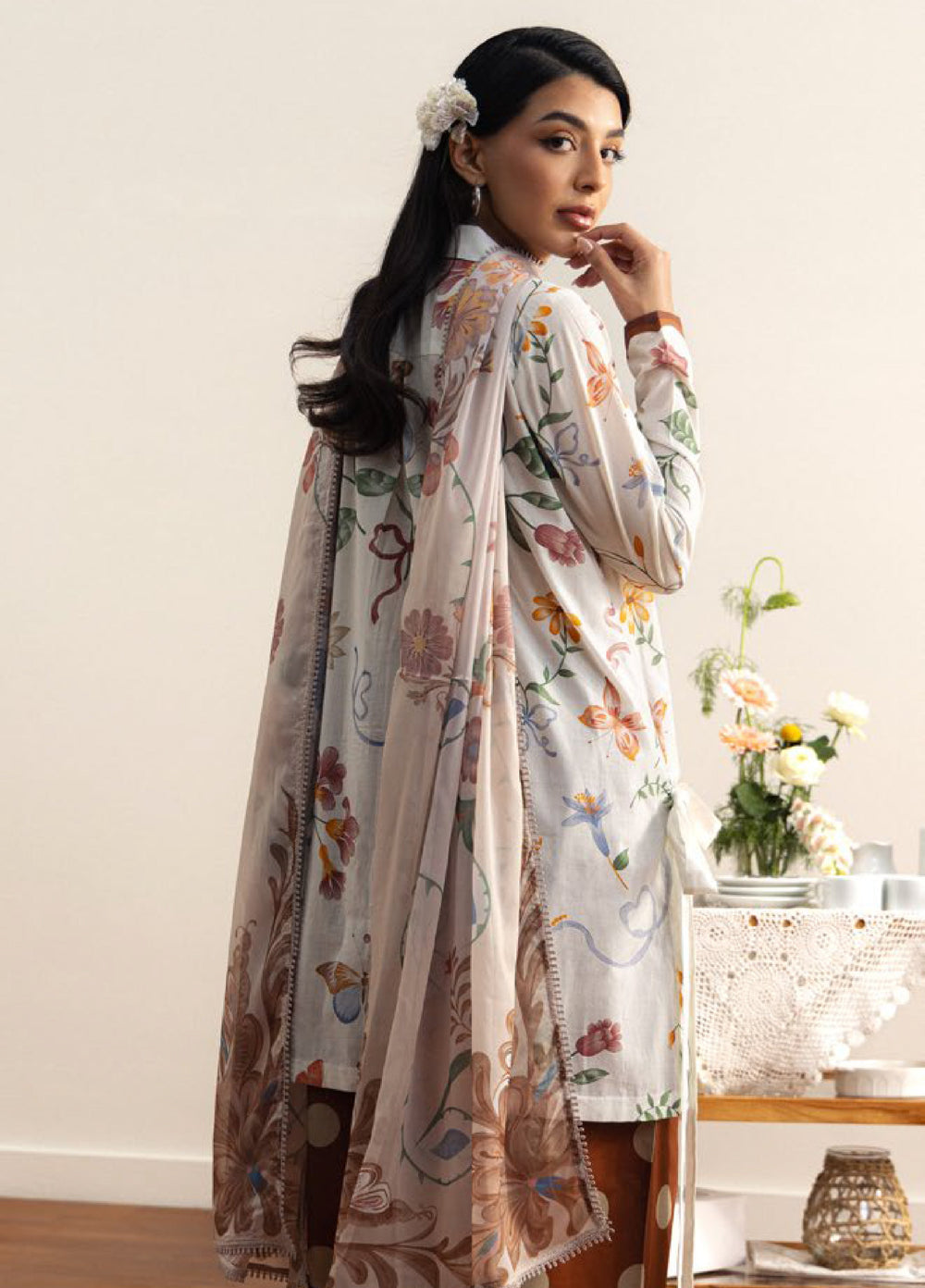 Coco by Zara Shahjahan Unstitched Printed Lawn 3 Piece Suit CZS26ULV YUKI-8A - Summer Collection