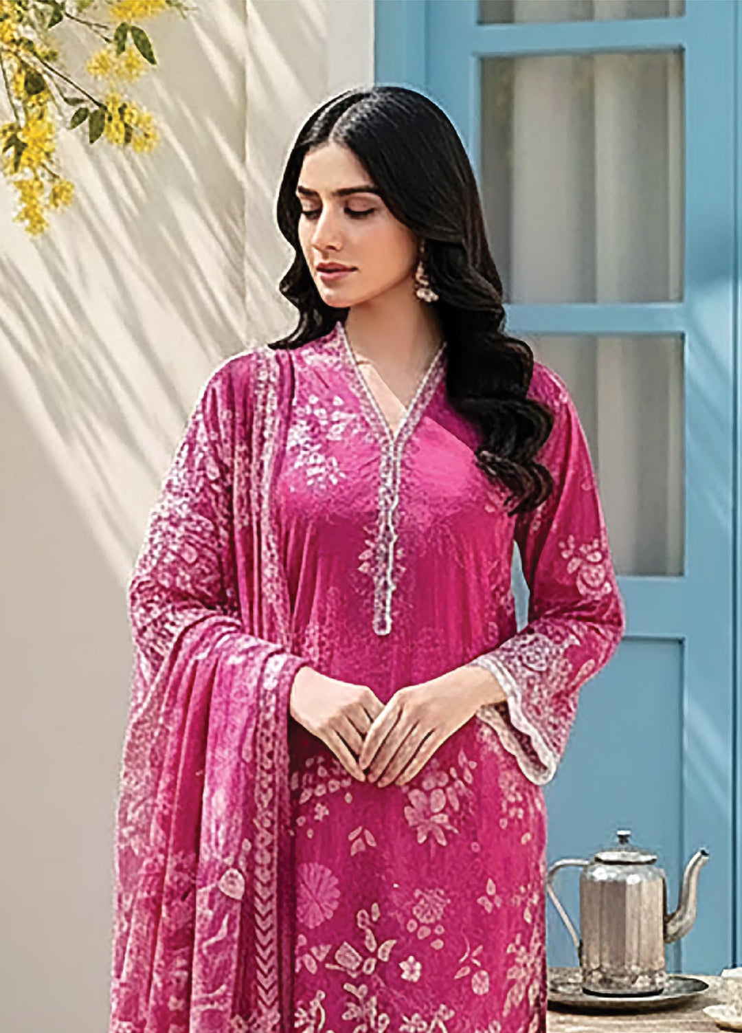 Summer Prints by Lakhany Unstitched Printed Lawn 3 Piece Suit LSM26USP LG-RL-0424 - Summer Collection