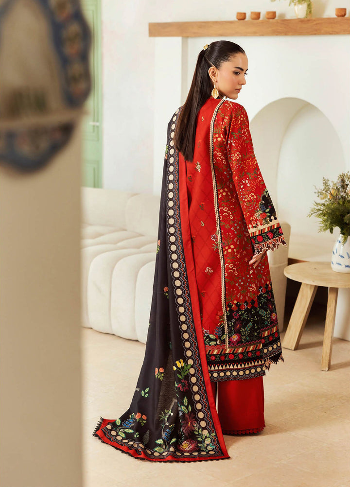 Nissa Floral Symphony by Rajbari Embroidered Marina Suits Unstitched 3 Piece RB25NM D-09 - Winter Collection