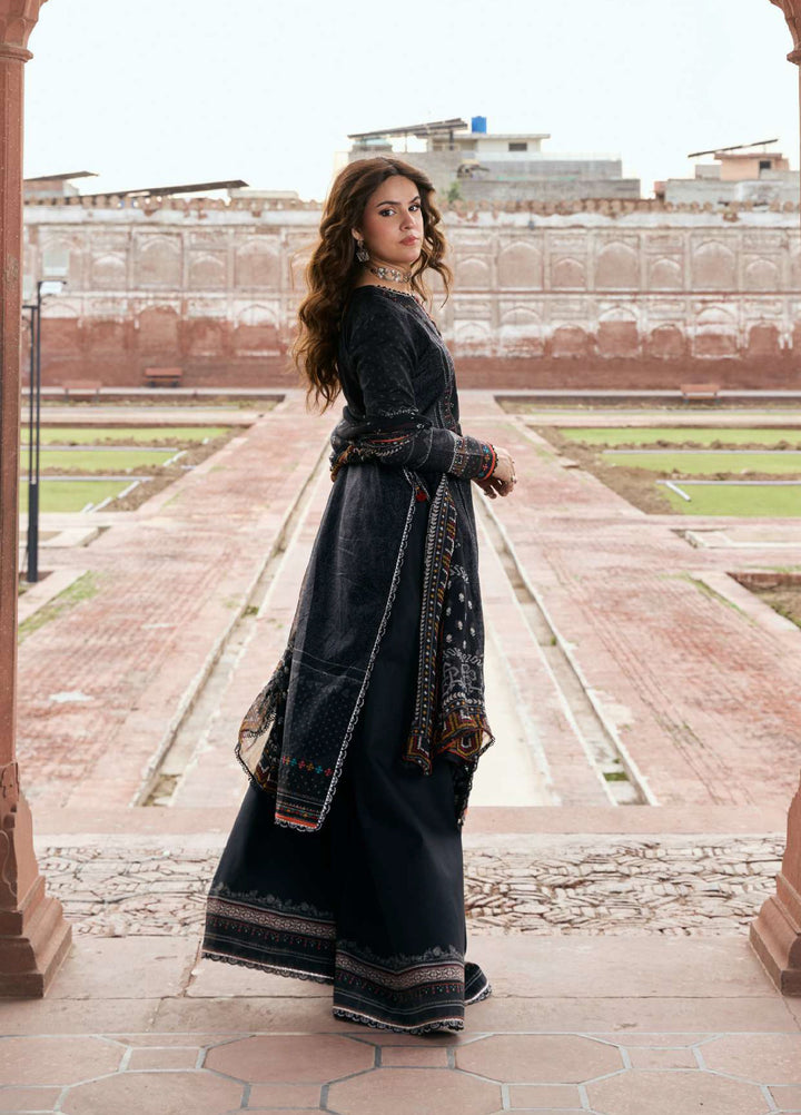 Angan by Kahf Unstitched Printed Lawn 3 Piece Suit KHF26ULA GUL-E-SIYAH KPS-5A - Festive Collection