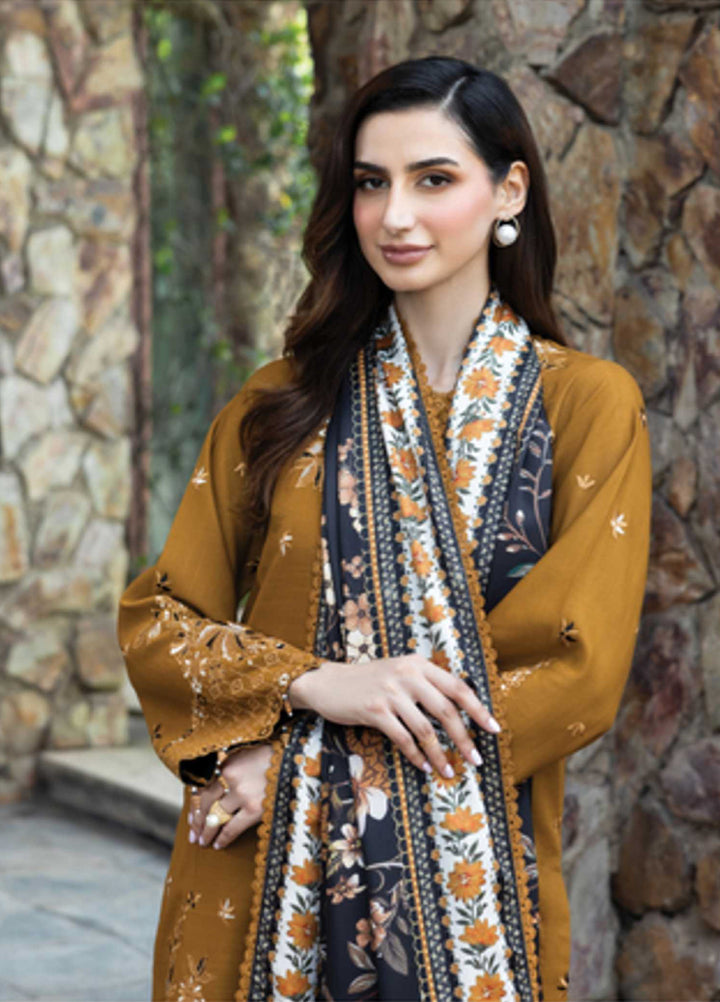 Eminence by Farasha Embroidered Khaddar Suits Unstitched 3 Piece FSH25FW D-02-sundune - Winter Collection
