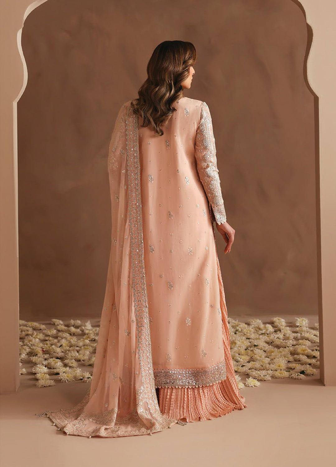 Neorah by Xenia Formals Unstitched Chiffon Embroidered 3 Piece Suit XE26UN D-6 IDRAK - Festive Collection