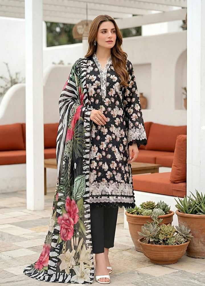 Komal by Lakhany Unstitched Embroidered Lawn 3 Piece Suit LSM26ULK LG-UB-0353 - Summer Collection