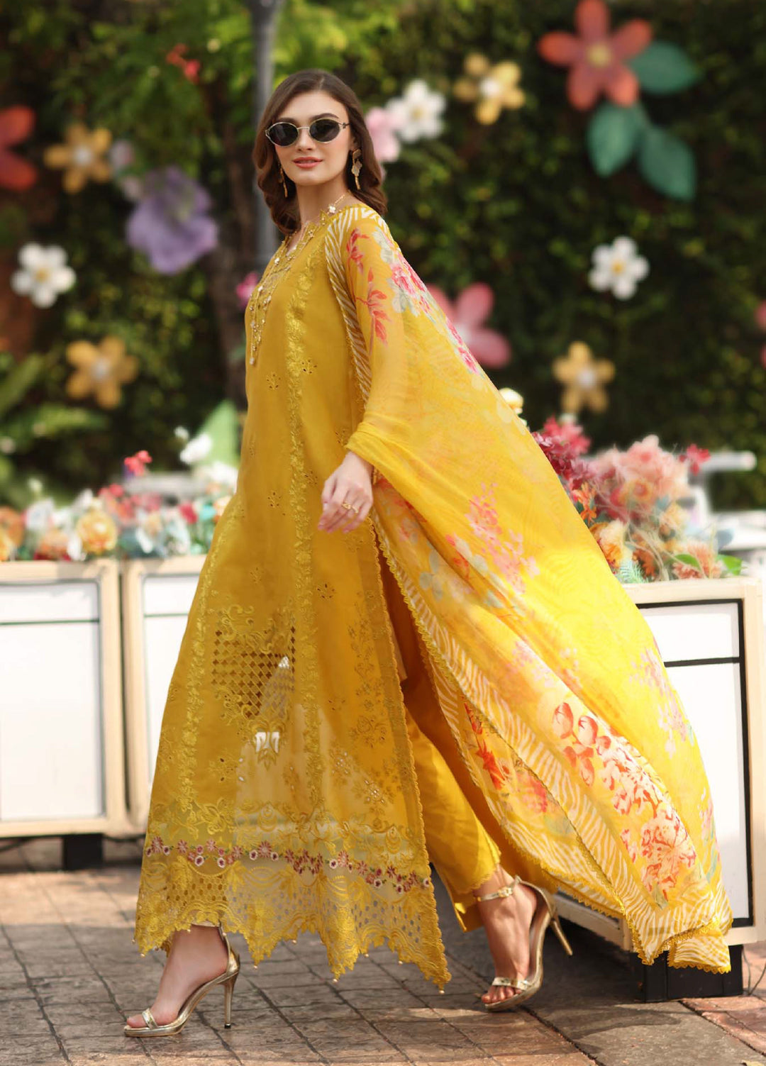 Noor Luxe by Saadia Asad Unstitched Chikankari Embroidered Lawn 3 Piece Suit SA26UNL D-10 HELIA - Summer Collection