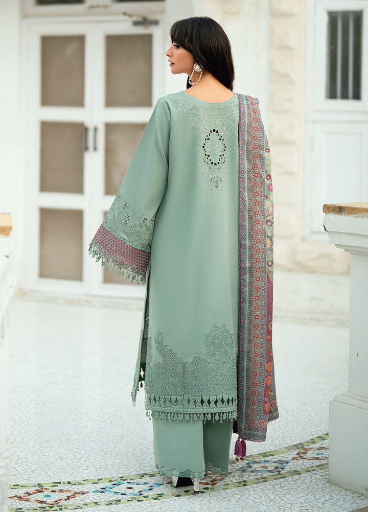 Florent Serenity Embroidered Woolen Shawls Unstitched Karandi Suits 3 Piece FL25WS FL-8A - Winter Collection