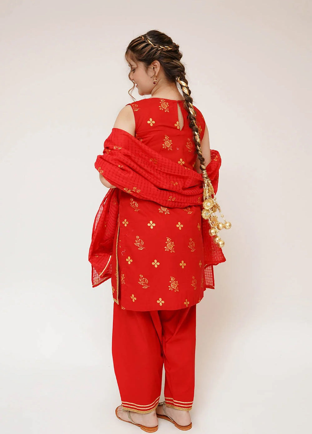 Senorita Girls RTW Printed Cotton 3 Piece Suit GBD-03412 - Casual Collection