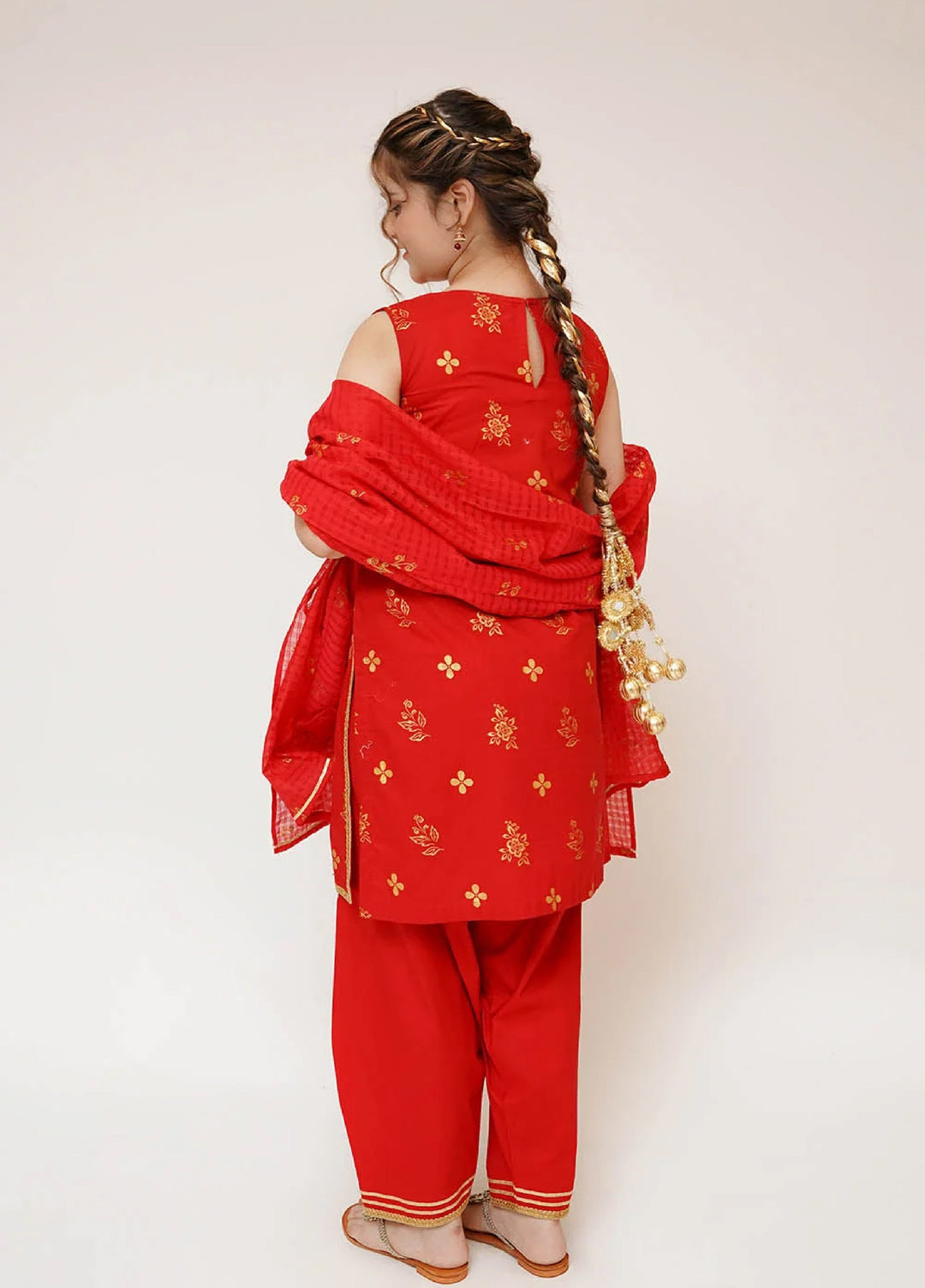 Senorita Girls RTW Printed Cotton 3 Piece Suit GBD-03412 - Casual Collection